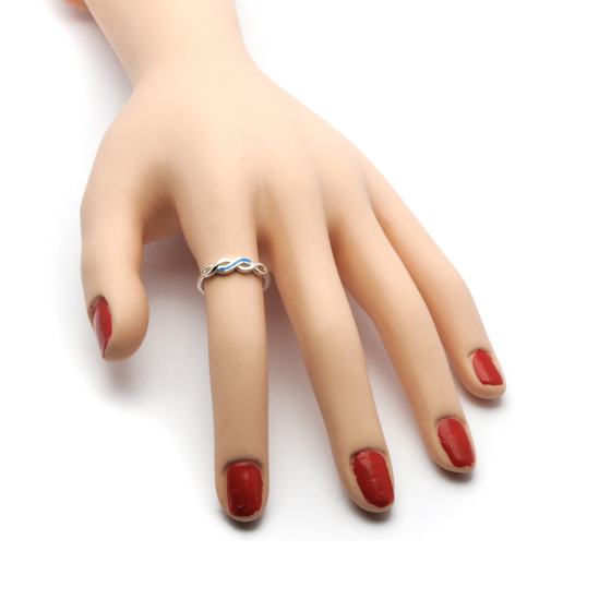 Pierścionek Srebrny Przeplataniec z Opalem