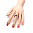 Srebrny Pierścionek z Szafirową Cyrkonią