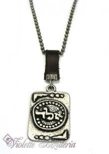 Posrebrzany naszyjnik nieśmiertelnik 915