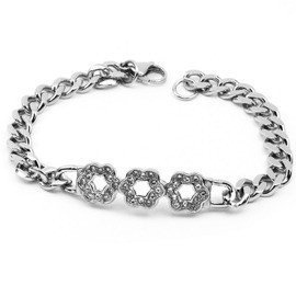 Bransoletka z Kryształkami ze Stali Chirurgicznej