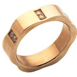 Różowo Złoty Pierścionek Stal Szlachetna