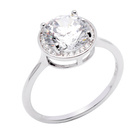 Srebrny Pierścionek z Diamentową Cyrkonią