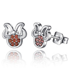 Srebrne Kolczyki z Czerwonymi Cyrkoniami