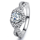 Pierścionek Srebrny Serduszko z Cyrkoniami