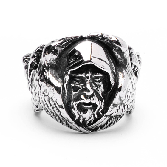 Sygnet Vikinga Twarz Stal Szlachetna