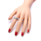 Srebrny Pierścionek Przeplatany z Opalem