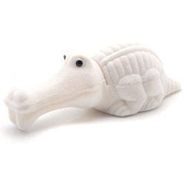 Pudełko na Biżuterię Biały Krokodyl