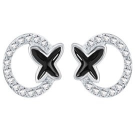 Kolczyki Srebrne Koła Wysadzane Cyrkoniami