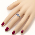 Srebrny Pierścionek Lazurowe Serce