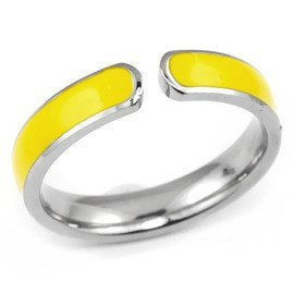 Damska Żółta Obrączka Stal Chirurgiczna