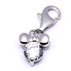 Przywieszka Srebrna Charms z Białą Cyrkonią