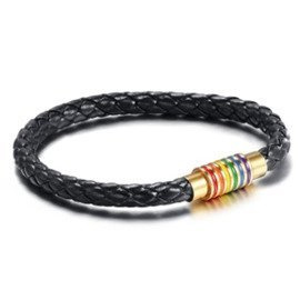 Bransoletka ze Skóry Naturalnej Tęcza