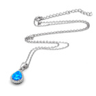 Srebrny Naszyjnik z Opalem i Cyrkoniami