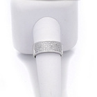 Srebrna Szeroka Obrączka Wysadzana Cyrkoniami