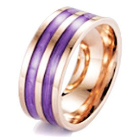 Pozłacana Obrączka ze Stali Szlachetnej