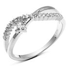 Srebrny Pierścionek Wysadzany Cyrkoniami