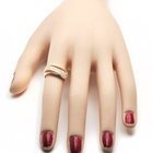 Obrączka Srebrna Pokryta Złotem z Cyrkoniami