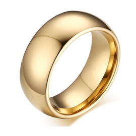 Złota Obrączka z Wolframu z Połyskiem