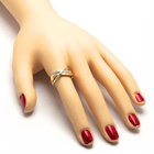 Złota Obrączka 375 Przeplatana z Brylantami