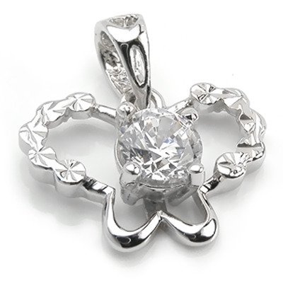 Srebrna Zawieszka Motyl z Cyrkonią