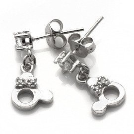 Srebrne Kolczyki z Białymi Cyrkoniami