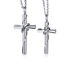 Komplet 2 Naszyjników dla Pary z Krzyżykiem