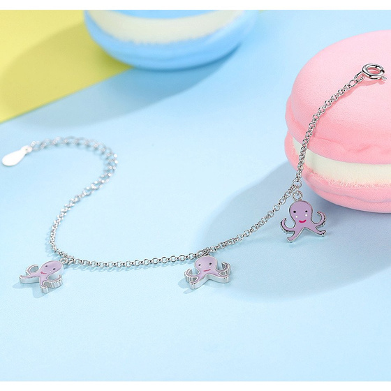 Bransoletka Srebrna z Ośmiorniczkami