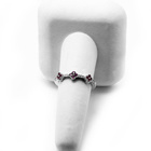 Pierścionek Srebrny z Rubinowymi Cyrkoniami