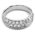 Srebrna Obrączka z Wysadzana Cyrkoniami