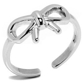 Pierścionek Srebrny Kokardka Regulowany Rozmiar