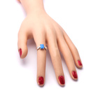 Srebrny Pierścionek z Opalem i Cyrkoniami