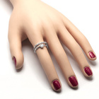 Pierścionek Srebrny Serce Wysadzany Cyrkoniami