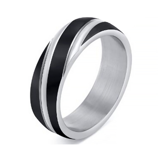 Obrączka Duokolor ze Stali Szlachetnej