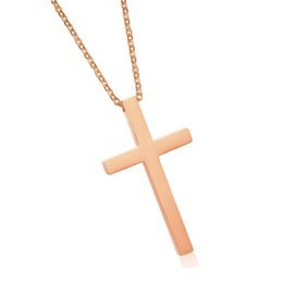 Naszyjnik ze Złotym Krzyżykiem Stal Szlachetna