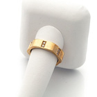 Różowo Złoty Pierścionek Stal Szlachetna