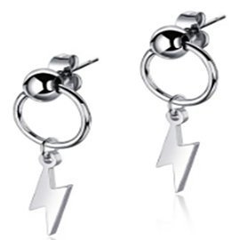 Kolczyki z Piorunami ze Stali Szlachetnej