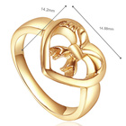 Pierścionek Srebrny Pokryty Złotem Serce