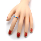 Srebrny Pierścionek z Niebieskim Opalem