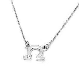 Srebrny Naszyjnik Ozdobna Podkowa