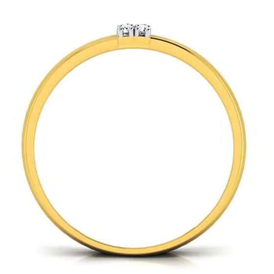 Złota Obrączka 585 Wysadzana Brylantami