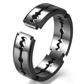 Czarna Obrączka ze Stali Szlachetnej