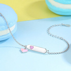 Bransoletka Srebrna z Różowym Serduszkiem