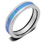 Srebrna Obrączka z Błękitnym Opalem