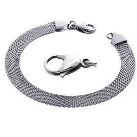 Damska Bransoletka Pleciona ze Stali Szlachetnej