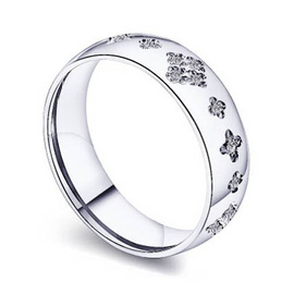 Obrączka ze Stali Szlachetnej z Cyrkoniami