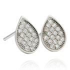 Srebrne Kolczyki Wysadzane Cyrkoniami