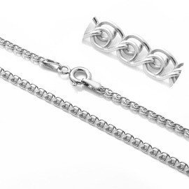 Srebrny Łańcuszek Kłos Długość 45cm Szerokość 4mm