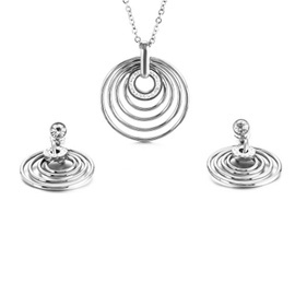 Komplet Naszyjnik i Kolczyki Stal Szlachetna