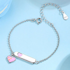 Bransoletka Srebrna z Różowym Serduszkiem