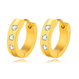 Złote Kolczyki Koła ze Stali Szlachetnej